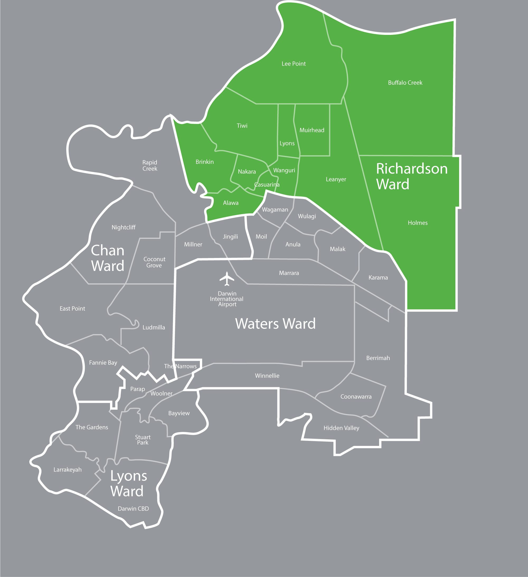 Richardson Ward Map Green