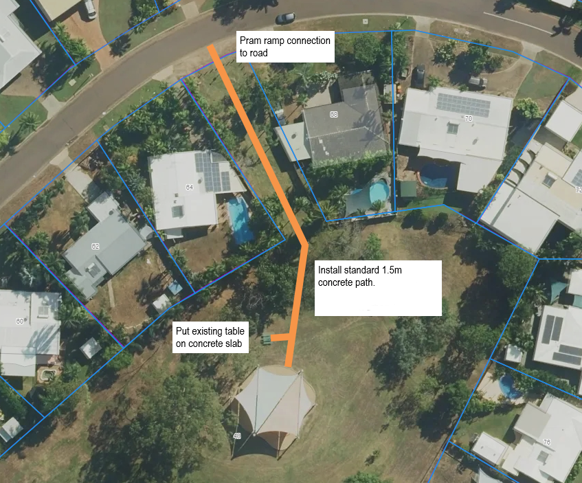 Tomaris Park - Diagram of Work Zone