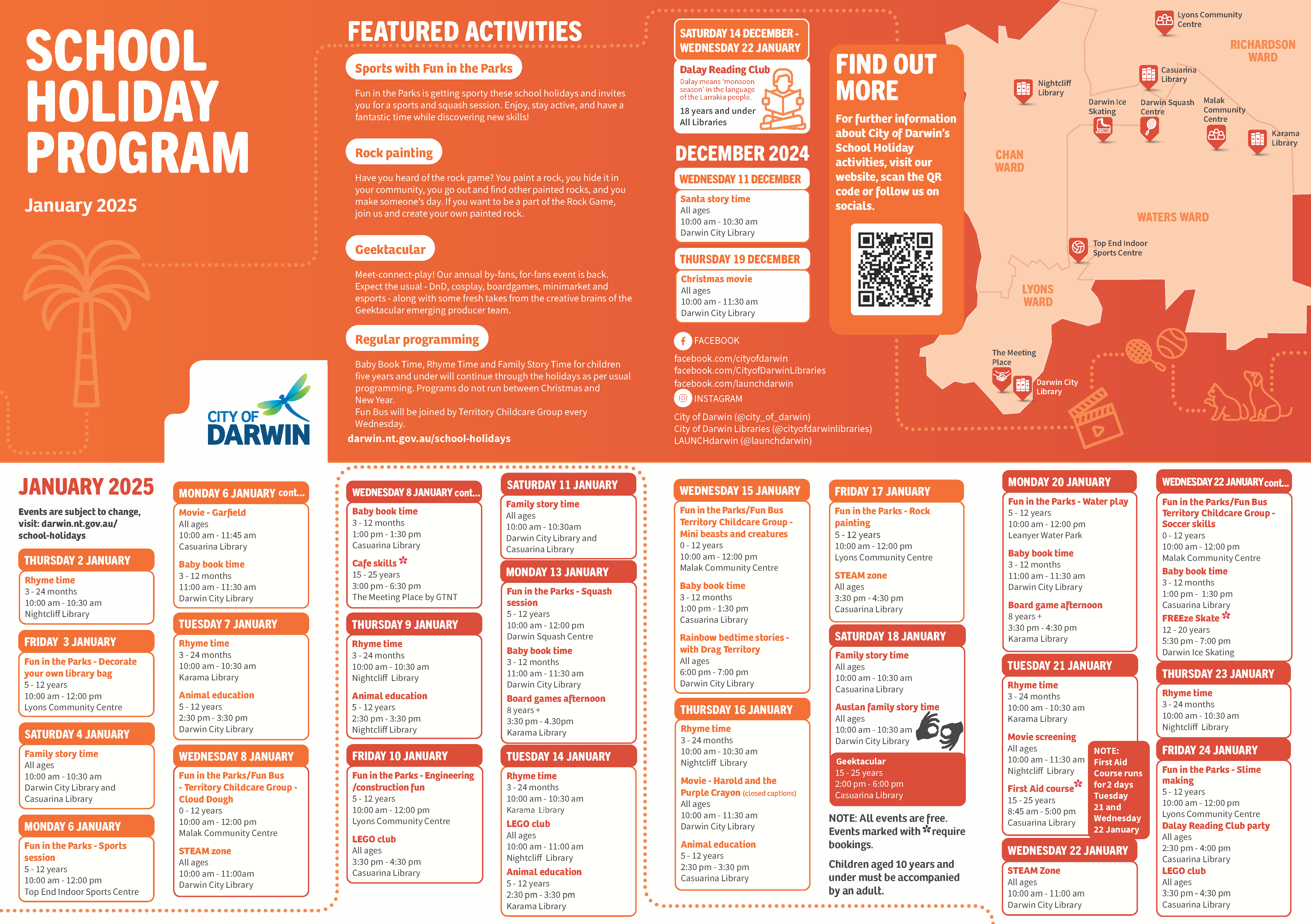 City of Darwin School Holiday program - January 2025