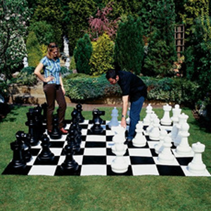 Large plastic chess pieces