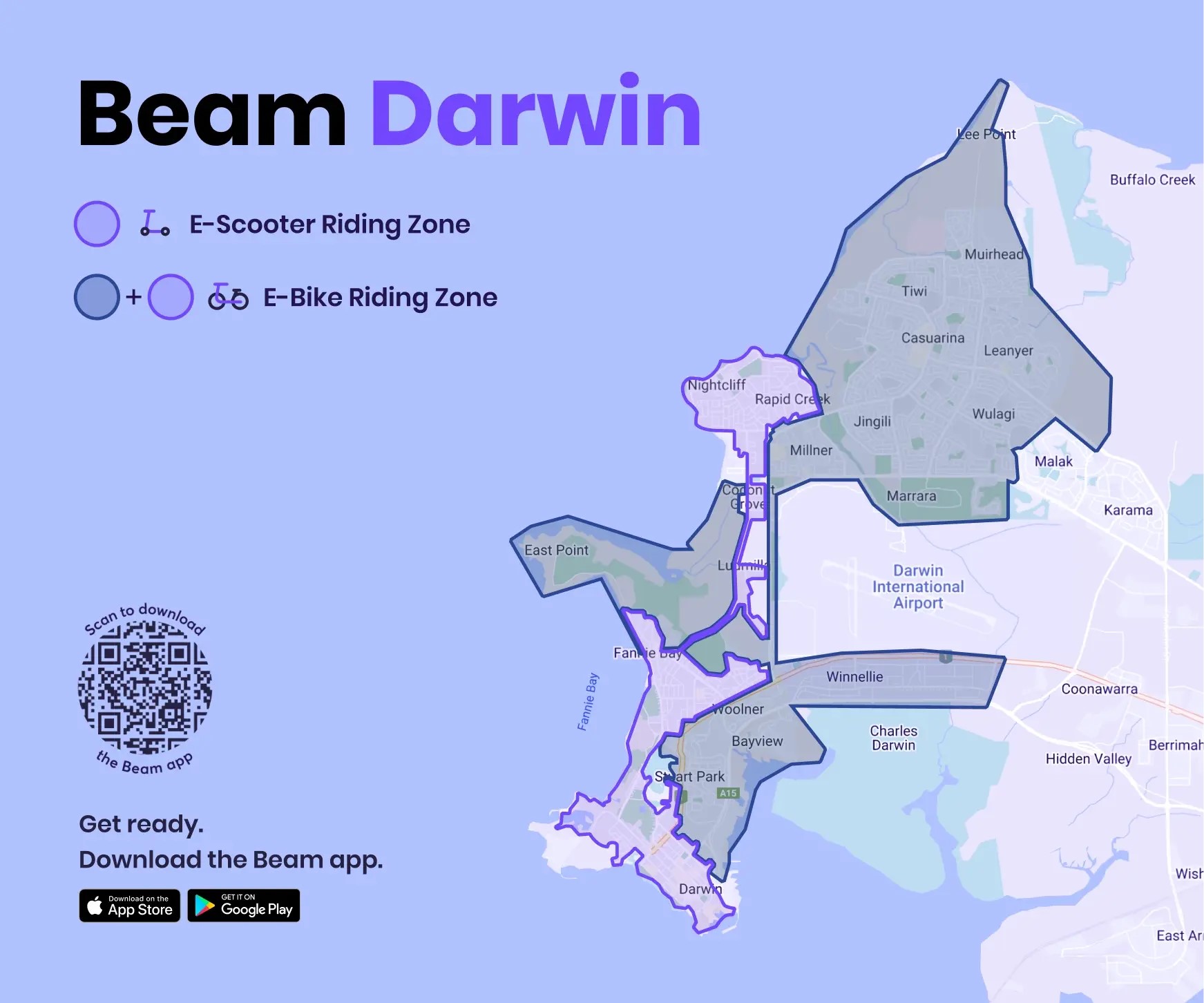 Darwin Beam Operating Area