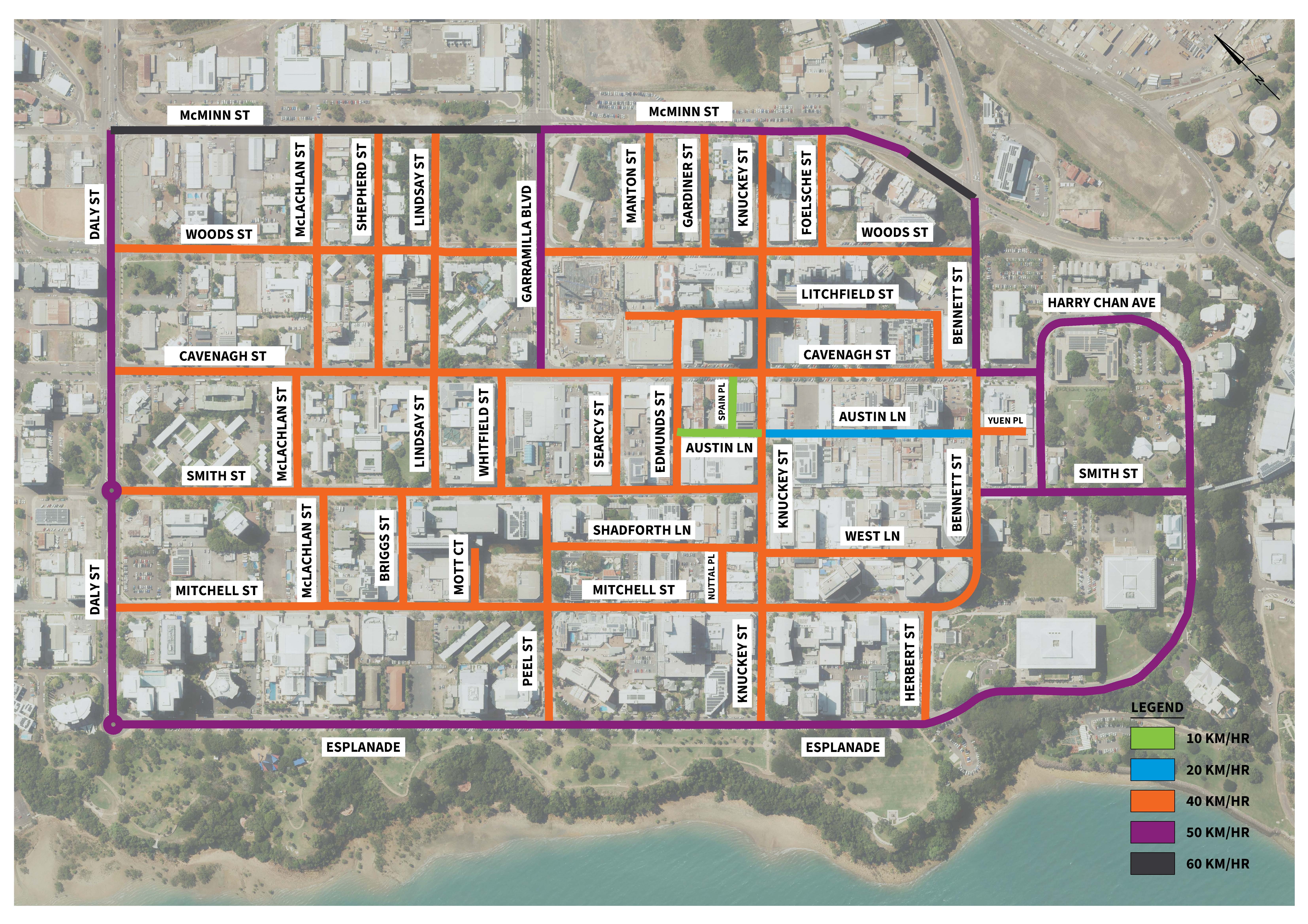 Map of new speed limits