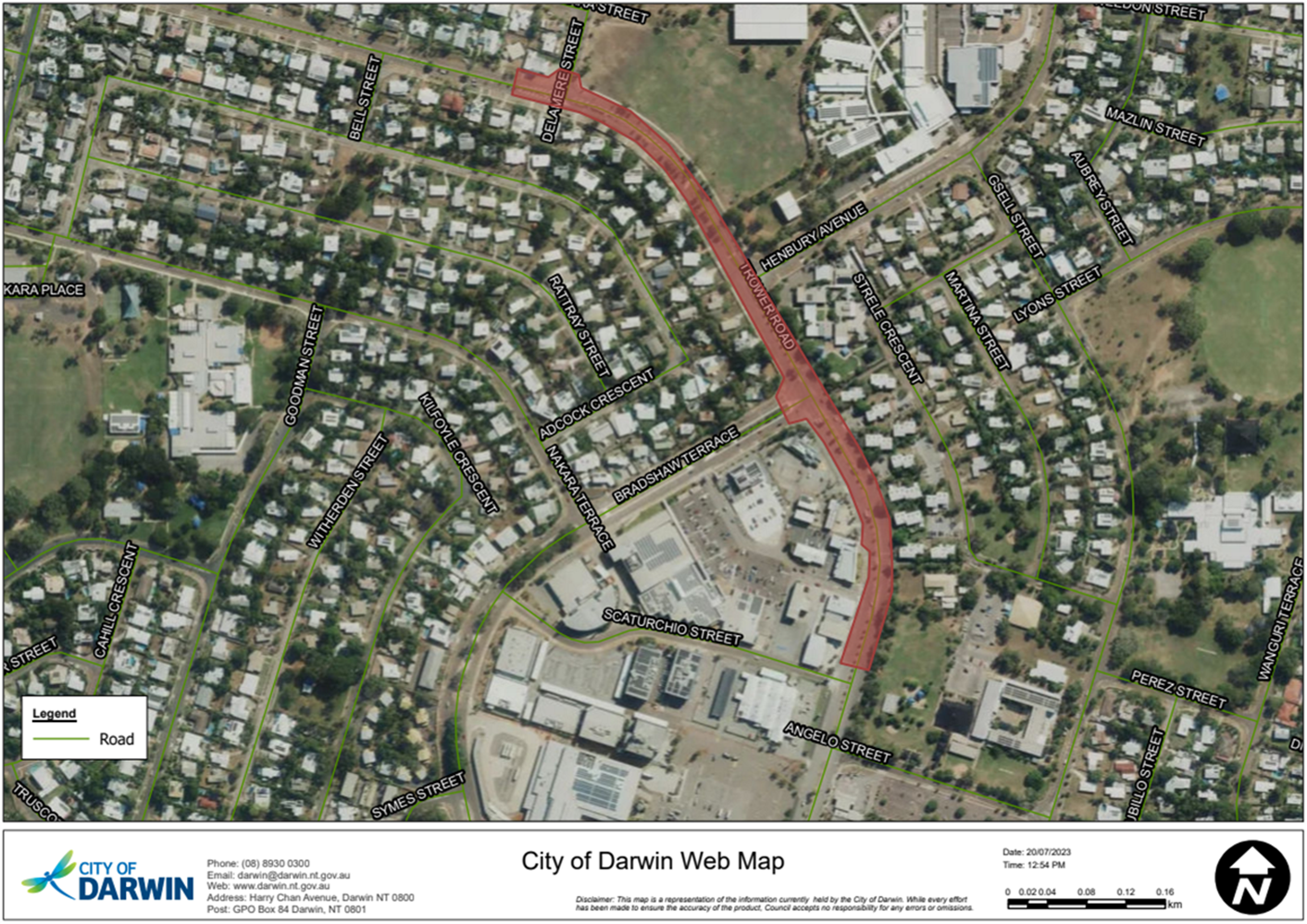 Map - Asphalt Resurfacing - Trower Road