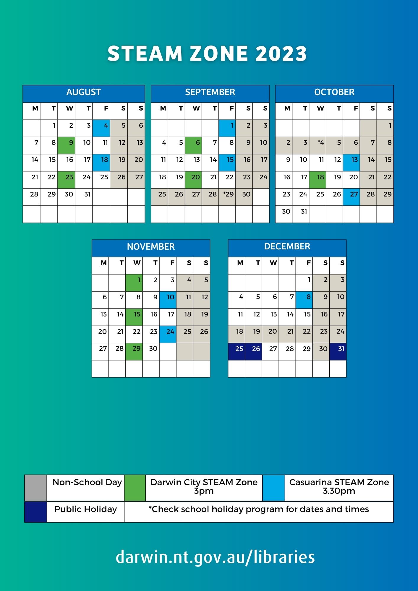STEAM Zone 2023 Calendar