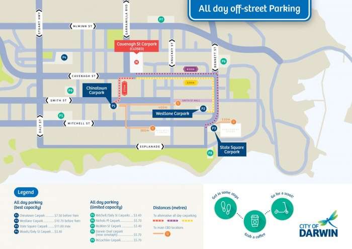 parking fees city of darwin darwin council northern territory