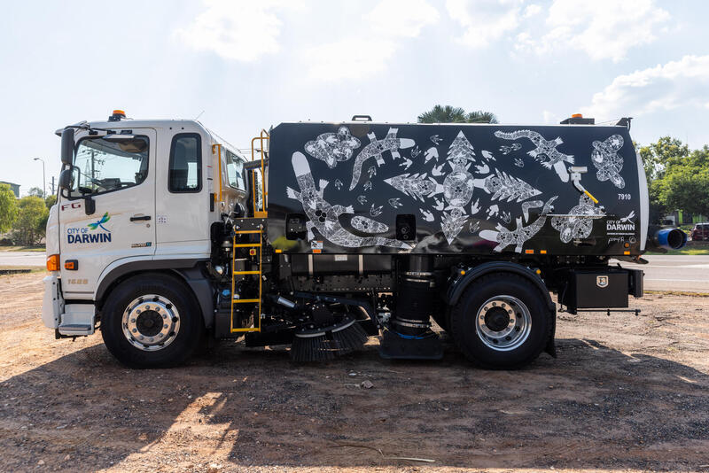 Fabian McLennan's streetsweeper artwork