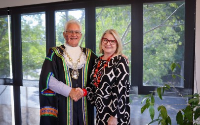 Lord Mayor of  Darwin Kon Vatskalis with Councillor Kim Farrar