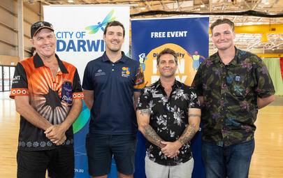Header image: At the 2024 Lord Mayoral Awards ceremony, Councillor Sam Weston, left, Champion Award winner Richard Crookes, middle, and Rising Star Award winner Tristan Toll, right. 