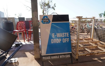 e-waste disposal sign 