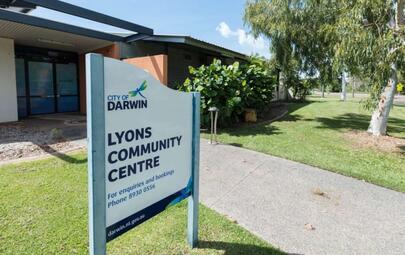 Lyons Community Centre sign