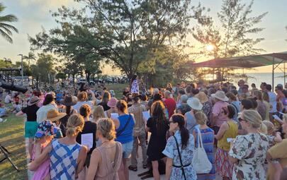 In the lead up to National Reconciliation Week, City of Darwin is joining forces with the Darwin Beach Choir to provide a unique opportunity for the community to learn the Voices for Reconciliation song, Solid Rock by Goanna