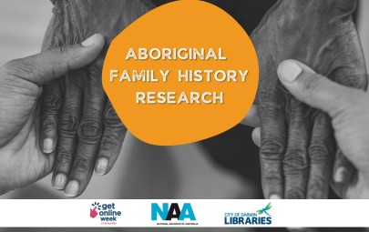image of hands and Aboriginal Family History Research text