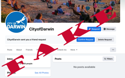 City of Darwin Fake Account