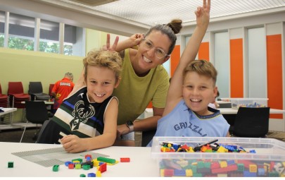 image of family playing with lego