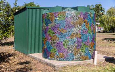 Dancing on the irrigation tank