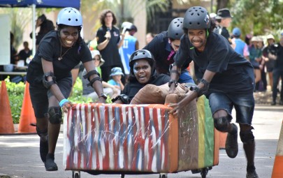 young people participating in a couch surfing event