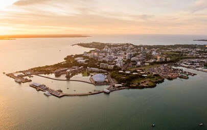 aerial shot of Darwin