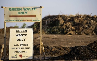 Green waste only sign