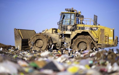 bulldozer at shoal bay dump