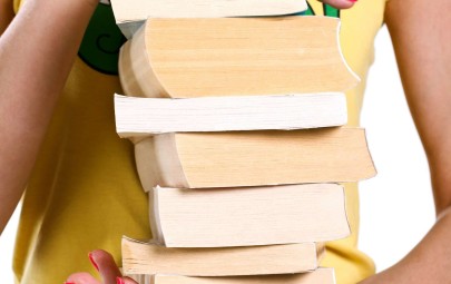 Lady holding books