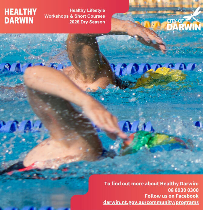 social media tile - two freestyle swimmers 