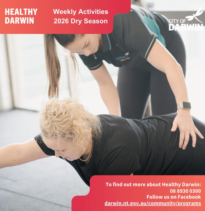 social media tile - exercise physiologist assisting participant with correct posture