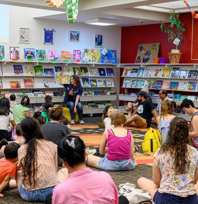 image of families at story time