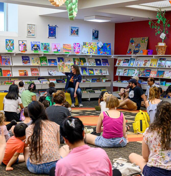 image of families at story time