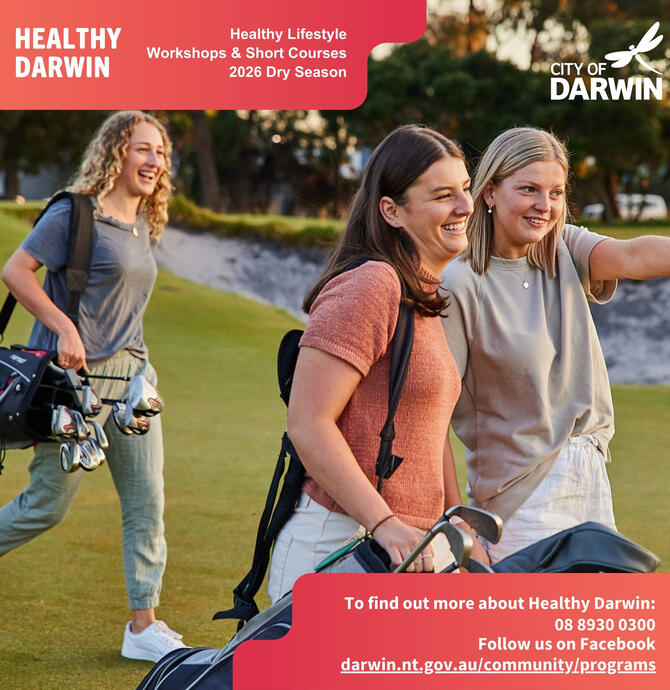 social media tile - three ladies on a golf course 