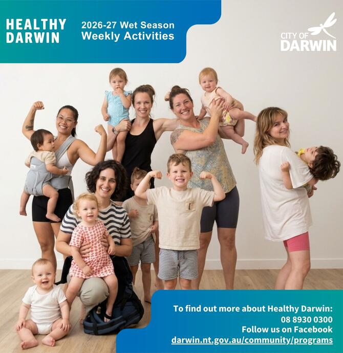 social media tile - a group of mums and children smiling for the camera
