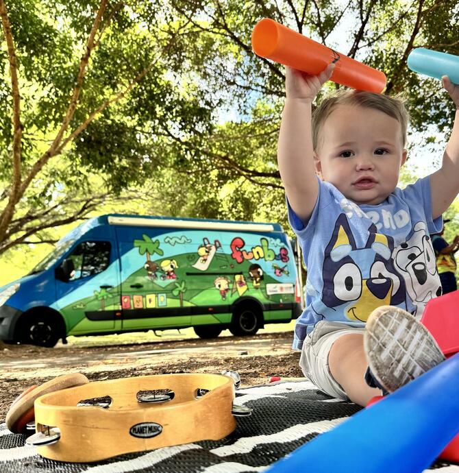 child at the Fun Bus