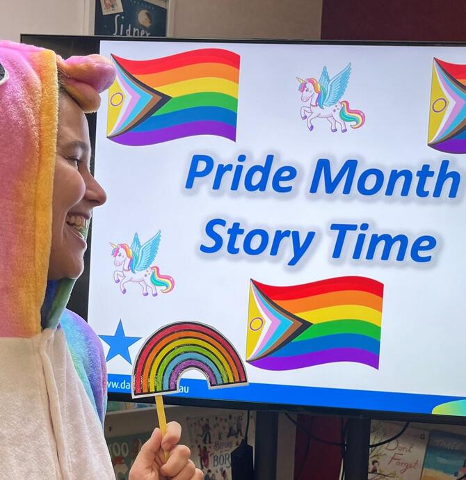 person dressed up as a unicorn