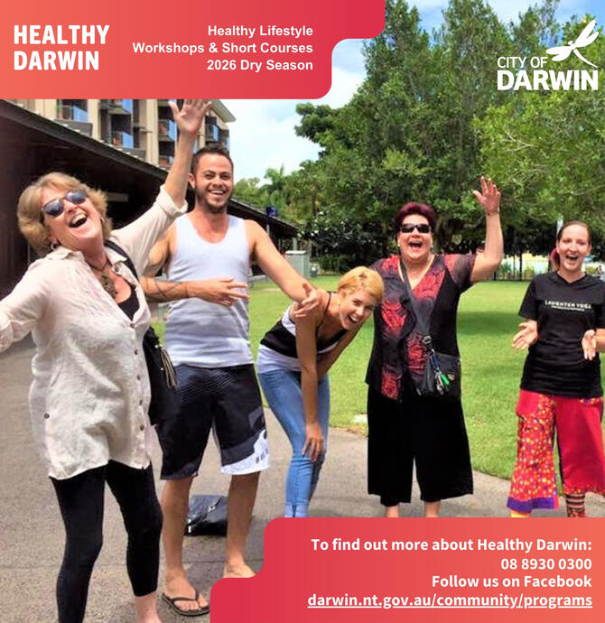 social media tile - a group of people outside laughing