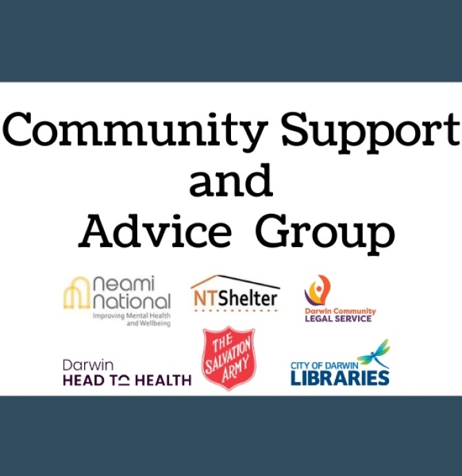 City of Darwin - Event - Community Support and Advice Group Drop in Sessions