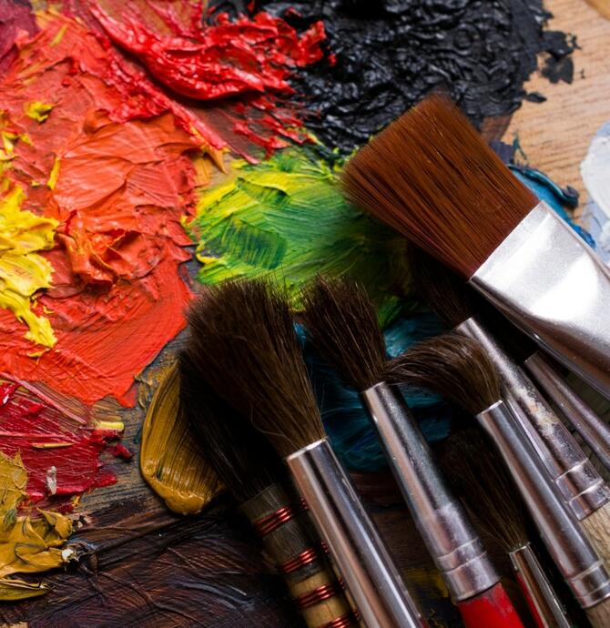 image paints and paint brushes