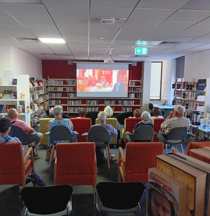 movie screening in the library