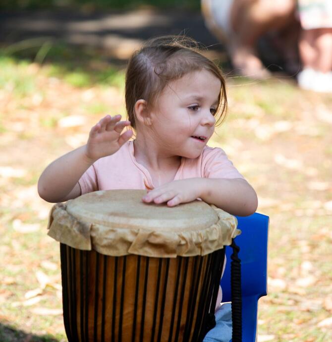 Child at afternoon event
