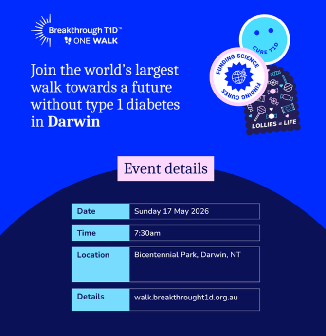 Breakthrough T1D One Walk Darwin