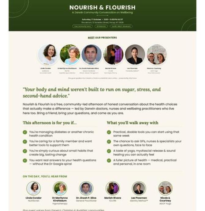 Nourish & Flourish - A Darwin Community Conversation on Wellbeing