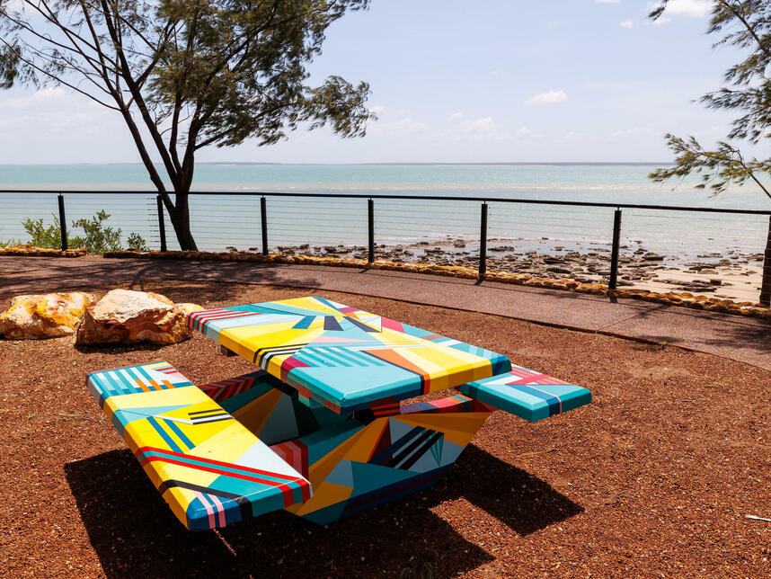Outdoor furniture painted by Gloria