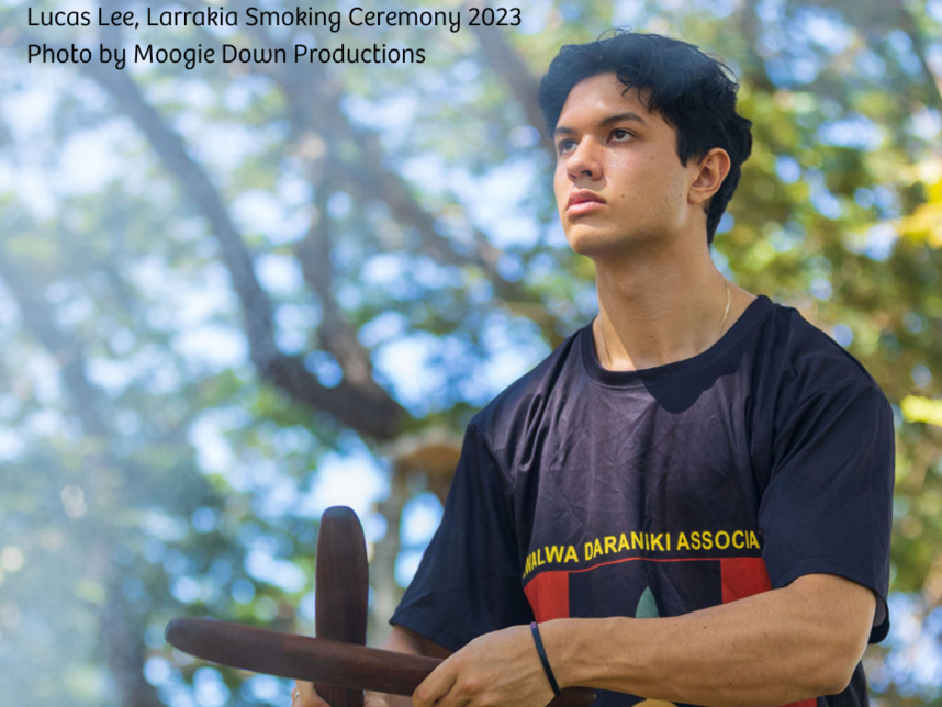 Lucas Lee, Larrakia Smoking Ceremony 2023 Photo by Moogie Down Productions