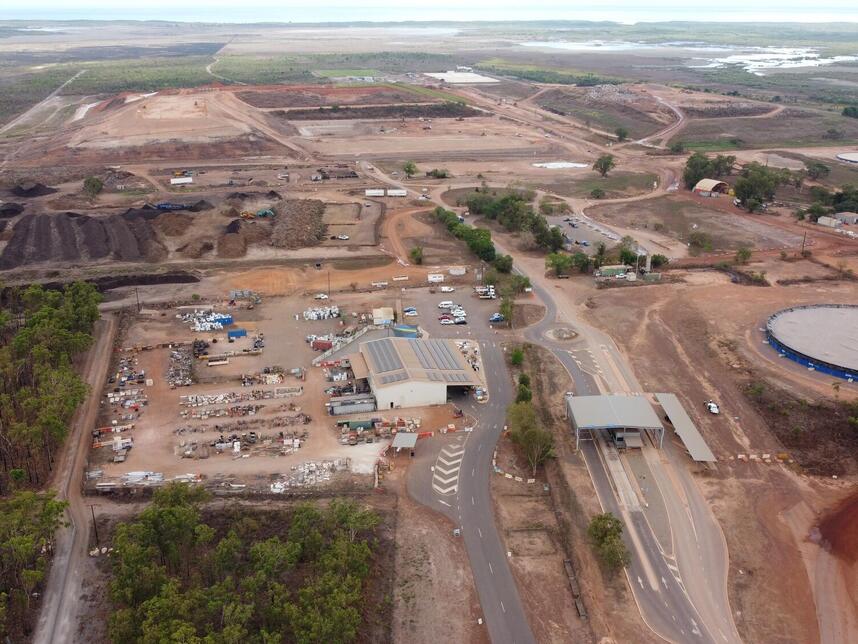 Aerial view of Shoal Bay Waste Management Facility