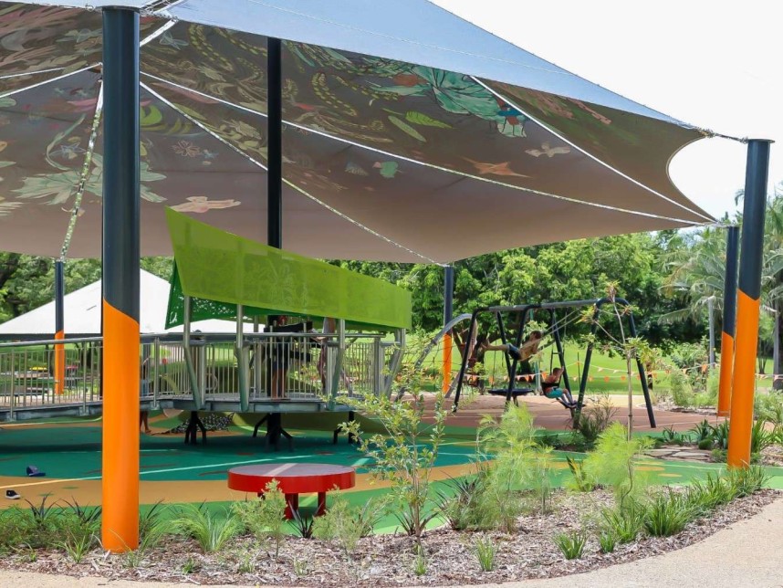 All-Abilities Play Space under shade cover