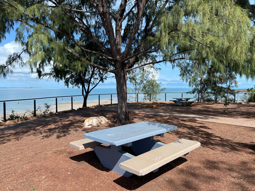 East Point picnic tables