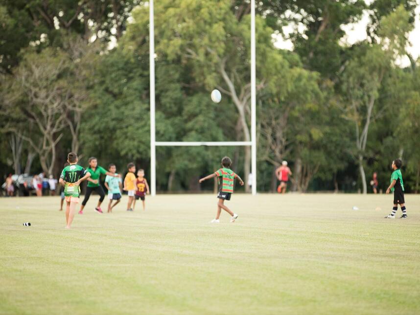 kids playing rugby