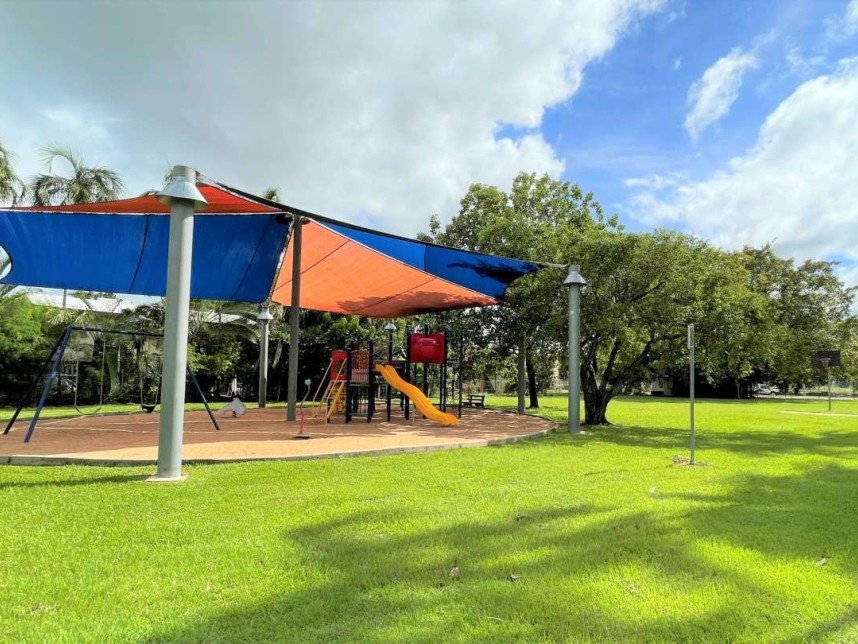 Mosec Park playground and Basketball hoop