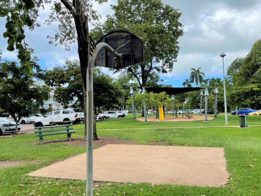 Ken Waters Park playground and Basketball hoop