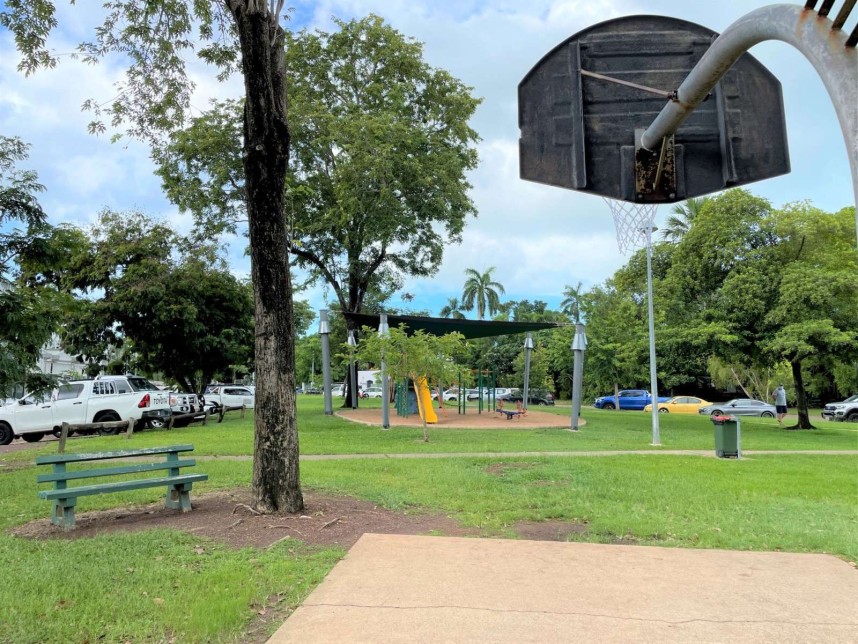 Ken Waters Park playground and Basketball hoop