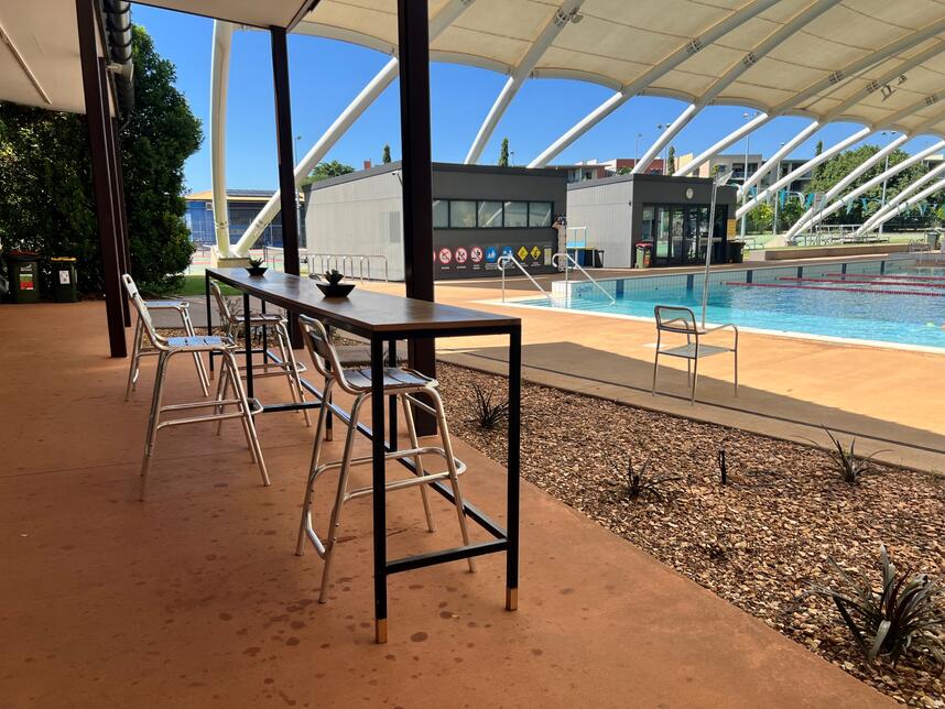 Parap Pool outdoor sitting space