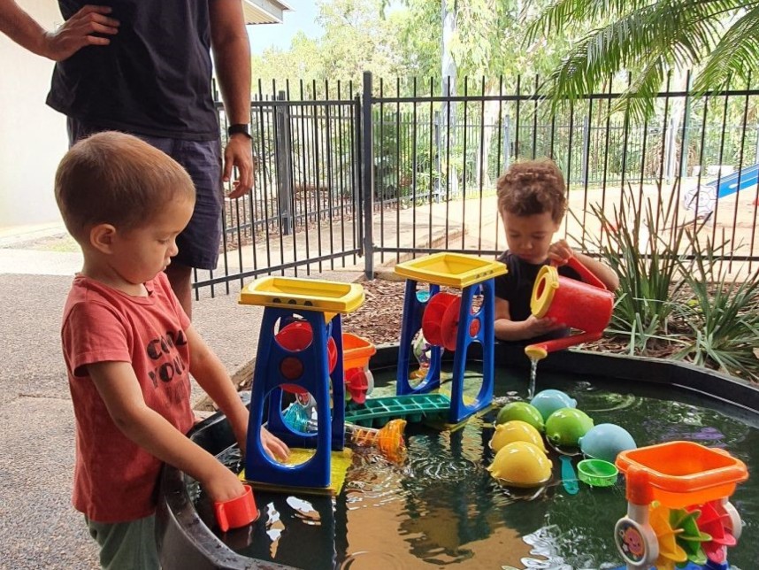 Children enjoying waterplay